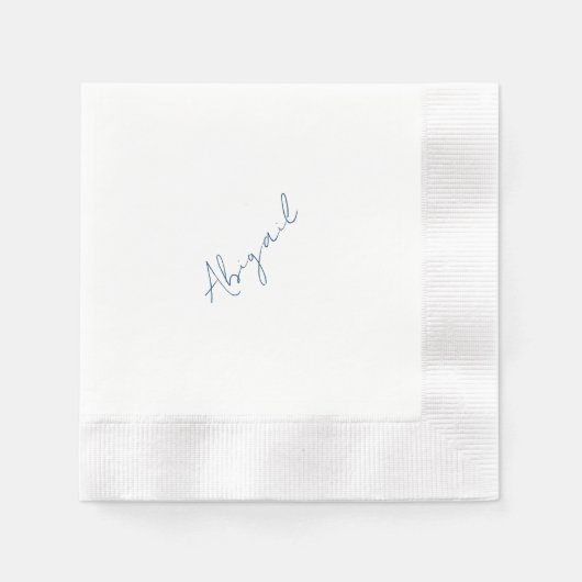 Personalisierter Name Türkis Junggesellinnenabschi Serviette (Vorderseite)