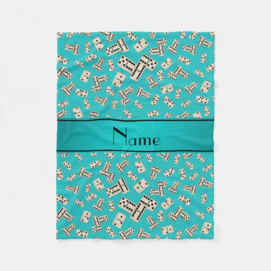 Personalisierter Name türkisfarbene Dominikaner Fleecedecke (Vorderseite)