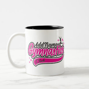 Personalisierter NAME Turnen Split Leap Gerätturne Zweifarbige Tasse