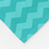 Personalisierter Name Uhu Türkis Chevrons Fleecedecke (Ecke)