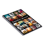 Personalisierter Name und 20 Foto Schwarz Notizblock (Rechte Seite)