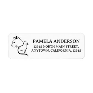 Personalisierter Name und Adresse Katzen-Linienkun