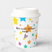 Personalisierter Name und Alter - Geburtsdatum Pappbecher (Vorderseite)