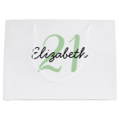 Personalisierter Name und Alter Geburtstag Große Geschenktüte (Vorderseite)