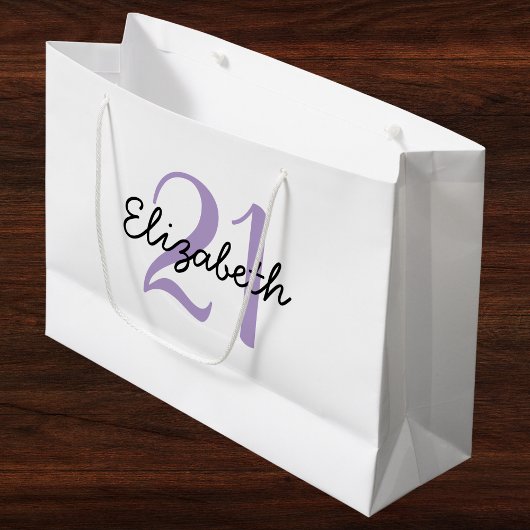 Personalisierter Name und Alter Geburtstag Große Geschenktüte