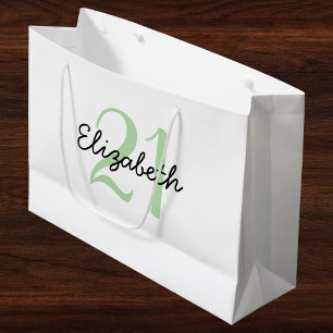 Personalisierter Name und Alter Geburtstag Große Geschenktüte