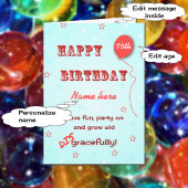 Personalisierter Name und Alter lustig werden alt Karte