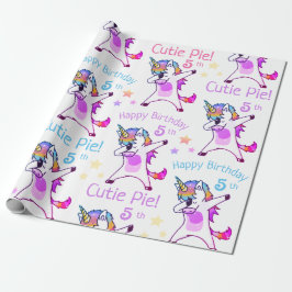 Personalisierter Name und Alter Unicorn Geburtstag Geschenkpapier