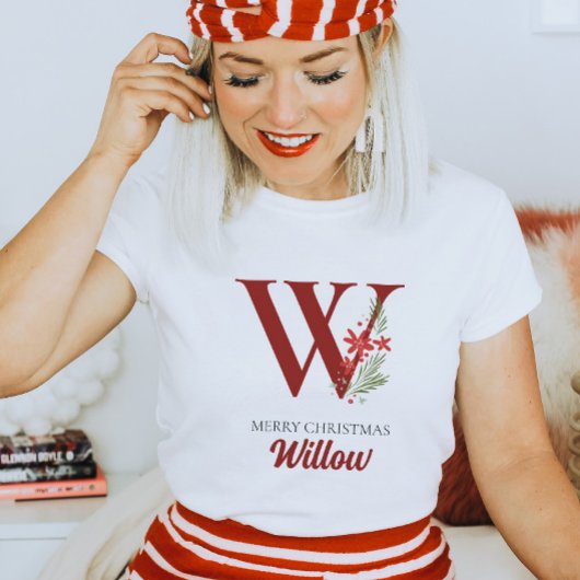 Personalisierter Name und Anfangsbuchstabe T-Shirt