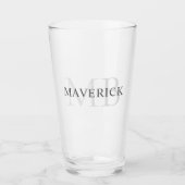 Personalisierter Name und Anfangsbuchstaben Glas (Vorderseite)