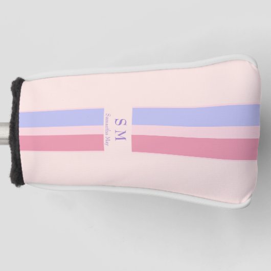 Personalisierter Name und Anfangsname Golf Headcover (Vorderseite)
