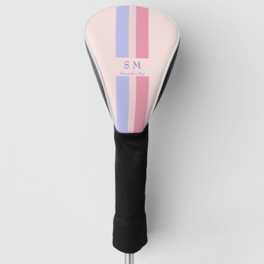 Personalisierter Name und Anfangsname Golf Headcover (Vorderseite)
