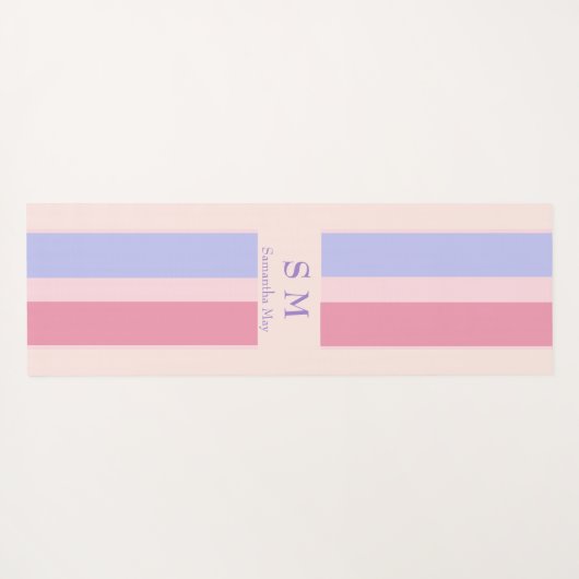 Personalisierter Name und Anfangsname Yogamatte (Rückseite (Horizontal))