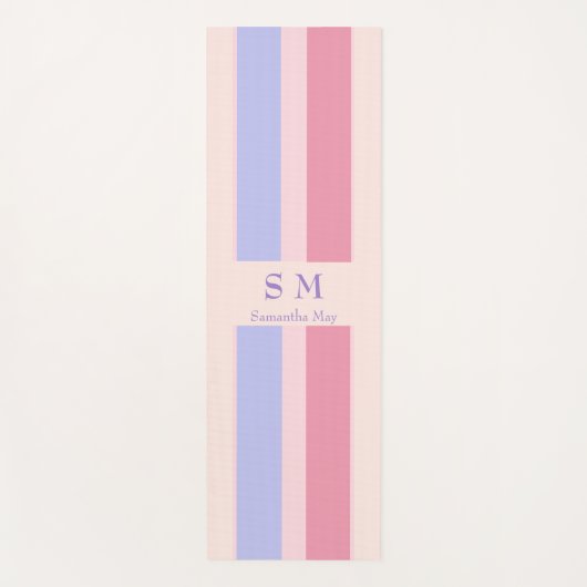 Personalisierter Name und Anfangsname Yogamatte (Vorderseite)