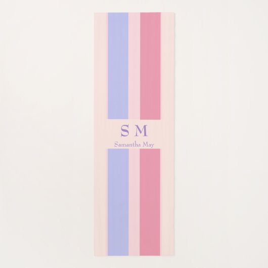 Personalisierter Name und Anfangsname Yogamatte (Rückseite)