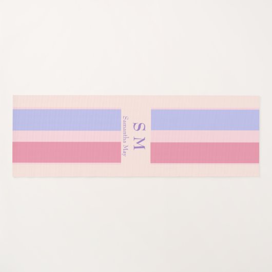 Personalisierter Name und Anfangsname Yogamatte (Vorderseite (Horizontal))
