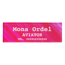 Personalisierter Name und Beruf Pink-Geschäftstafe