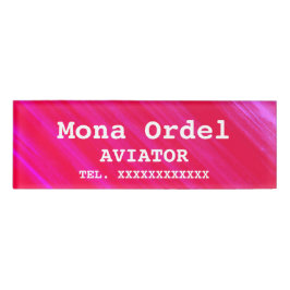 Personalisierter Name und Beruf Pink-Geschäftstafe Namenschild