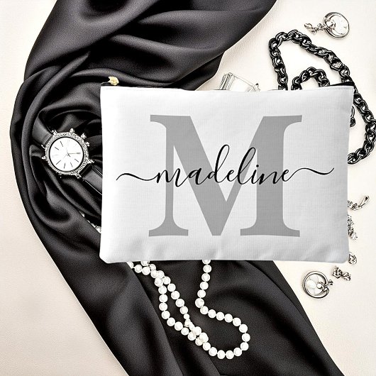 Personalisierter Name und Buchstabe Zubehörtasche