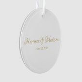 Personalisierter Name und Datum der Hochzeit Ornament (Vorderseite)