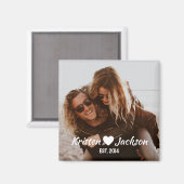 Personalisierter Name und Datum Einfache Darstellu Magnet (Vorderseite/Rückseite)