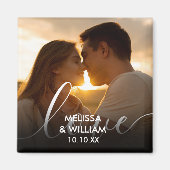 Personalisierter Name und Datum Foto Magnet (Vorne)