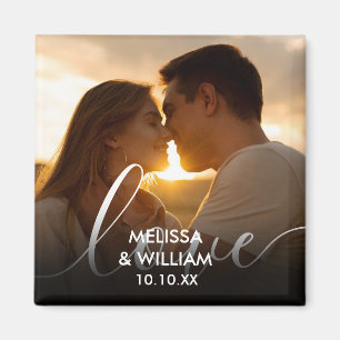 Personalisierter Name und Datum Foto Magnet