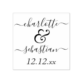 Personalisierter Name und Datum Hochzeit nach Maß Gummistempel
