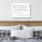 Personalisierter Name und Datum Leinwanddruck (Insitu (Schlafzimmer))