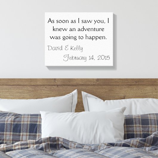 Personalisierter Name und Datum Leinwanddruck (Insitu (Schlafzimmer))