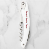 Personalisierter Name und Datum, maßgeschneiderter Kellnermesser (Vorderseite)