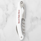 Personalisierter Name und Datum, maßgeschneiderter Kellnermesser (Rückseite)
