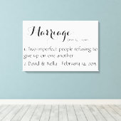 Personalisierter Name und Datum Mauer Art Leinwanddruck (Insitu (Holzboden))