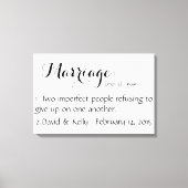 Personalisierter Name und Datum Mauer Art Leinwanddruck (Vorderseite)