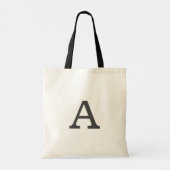 Personalisierter Name und Datum Monogramm Buchstab Tragetasche (Rückseite)