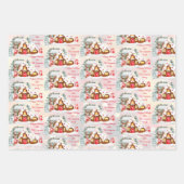 Personalisierter Name und E-Mail Weihnachtsbrauch Geschenkpapier Set (Vorderseite 3)