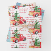 Personalisierter Name und E-Mail Weihnachtsbrauch Geschenkpapier Set (Beispiel)