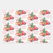 Personalisierter Name und E-Mail Weihnachtsbrauch Geschenkpapier Set (Vorderseite)