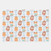 Personalisierter Name und E-Mail Weihnachtsbrauch Geschenkpapier Set (Vorderseite)