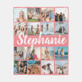 Personalisierter Name und einmalige FotoCollage Fleecedecke (Vorderseite)