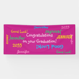 Personalisierter Name und Event Multi Color Abschl Banner