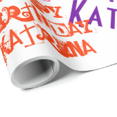 Personalisierter Name und Farben alles Gute zum Geschenkpapier (Rolleneckpunkt)