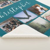 Personalisierter Name und Foto-Collage-Typografie Sherpadecke (3/4)