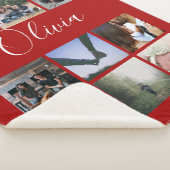 Personalisierter Name und Foto-Collage-Typografie Sherpadecke (3/4)