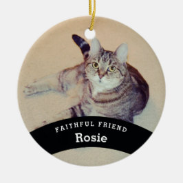 Personalisierter Name und Foto des Freundes Keramikornament