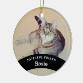 Personalisierter Name und Foto des Freundes Keramikornament (Links)