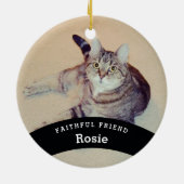 Personalisierter Name und Foto des Freundes Keramikornament (Hinten)