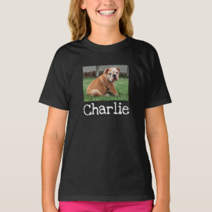 Personalisierter Name und Foto des Haustiers T-Shirt