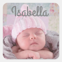 Personalisierter Name und Foto des Säuglings