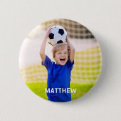 Personalisierter Name und Foto-Fußballsport Button (Vorderseite)